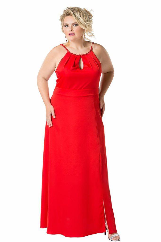 Celebrations By Sydney's Closet - Ce1803 Scoop Fitted Keyhole Dress