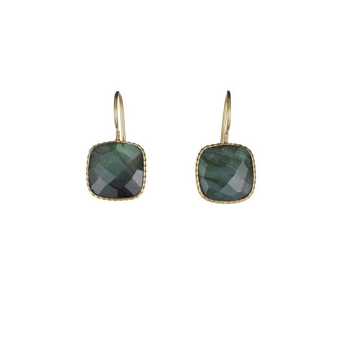 Margaret Elizabeth - Mini Cushion Cut Drops Labradorite