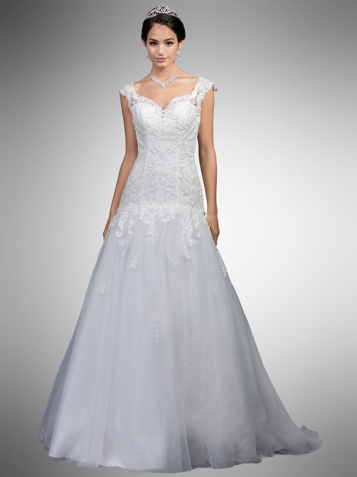 Dancing Queen - A7004 Lace Applique Sweetheart Trumpet Gown