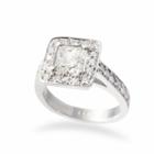 Teri Jon - Princess Diamond Halo Engagement Ring