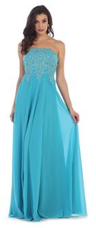 Delicate Strapless Corset A-line Long Gown