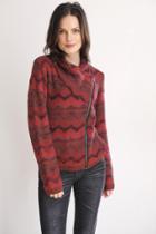 Goddis - Lany Bomber Knit Jacket In Indian Rust