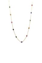 Tresor Collection - Multicolor Stone Oval Necklace In 18k Yg