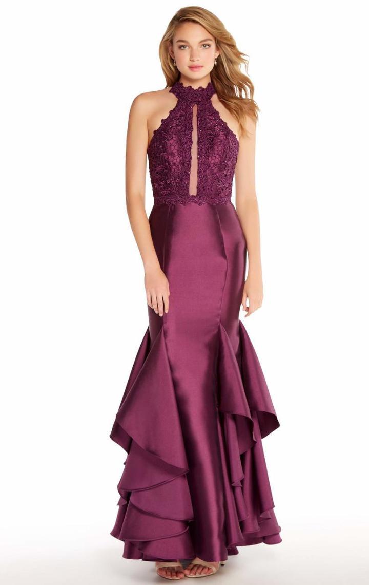 Alyce Paris - 60058 High Halter Ruffled Trumpet Gown