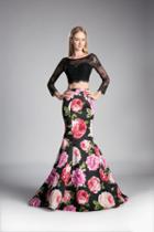 Cinderella Divine - Two Piece Lace Floral Mermaid Dress