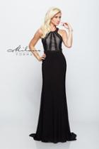 Milano Formals - Bead-trimmed Bodice Long Evening Gown E2098