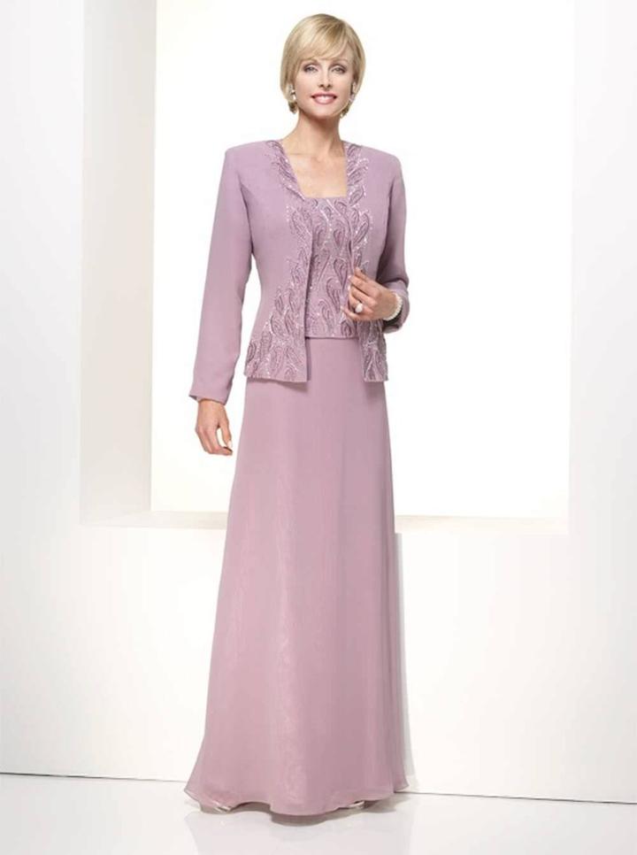 Alyce Paris - Beaded Chiffon Sheath Dress In Heather 29953