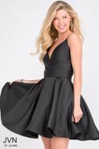 Jovani - Gorgeous V-neck A-line Satin Cocktail Dress Jvn47315