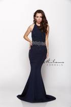 Milano Formals - Glistening Halter Jersey Gown E1979