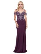 Dancing Queen - Embellished V-neck Fitted Gown