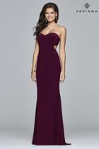 Faviana - S7922 Long Sweetheart Neck Dress With Side Cutouts