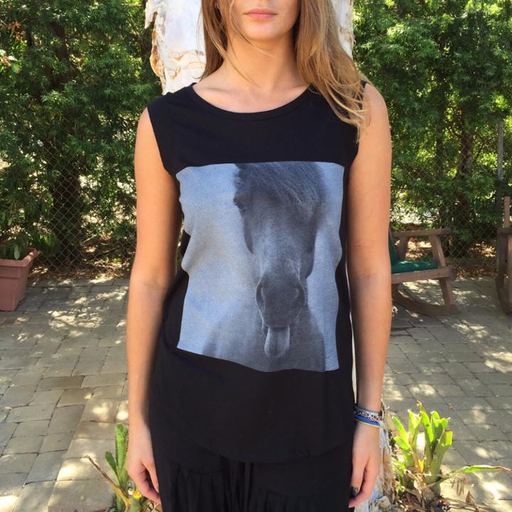 Horsing Around Rocker Tank In Black