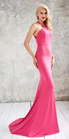 Angela And Alison - Exquisite High Neck Jersey Long Evening Gown 771098