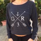 Gr Anchor Raglan Pullover In Charcoal