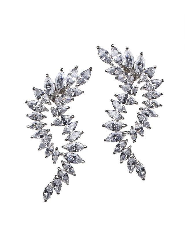 Cz By Kenneth Jay Lane - Statement Swirl Earrings