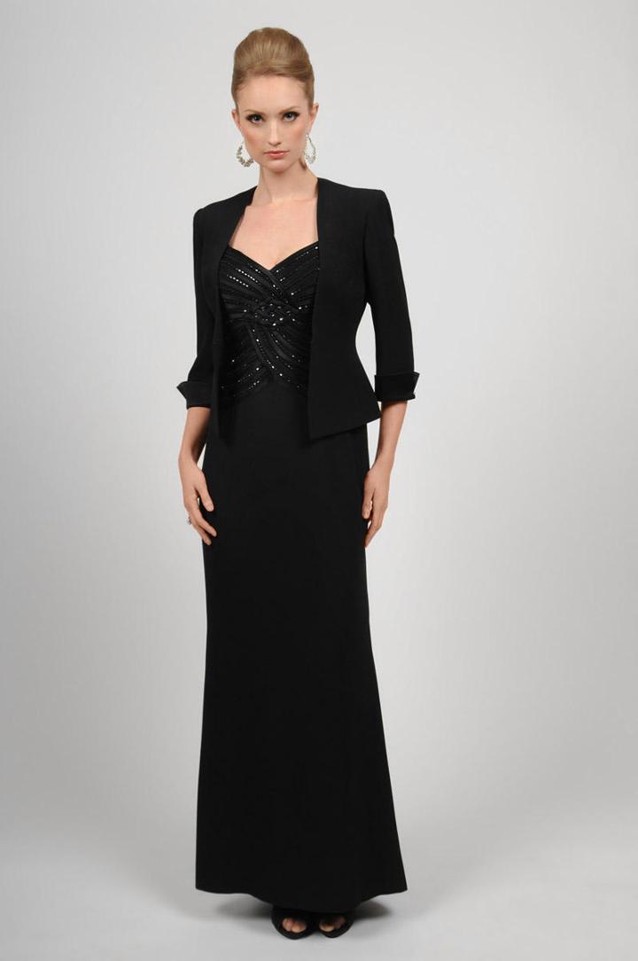Daymor Couture - Rhinestone Embellished Gown With Jacket 404