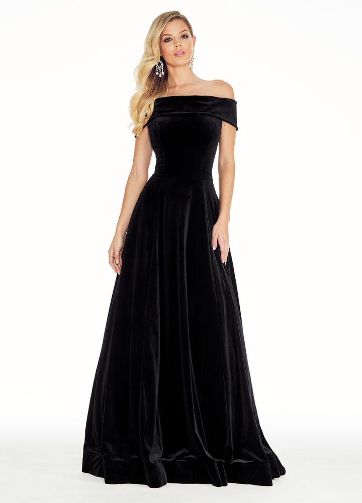 Ashley Lauren - 1301 Off The Shoulder Velvet Ball Gown