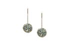 Tresor Collection - London Blue Topaz Sphere Ball Dangle Earrings In 18k Yellow Gold