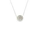 Tresor Collection - 18k White Gold Necklace With 15mm Diamond Signature Logo Pendant