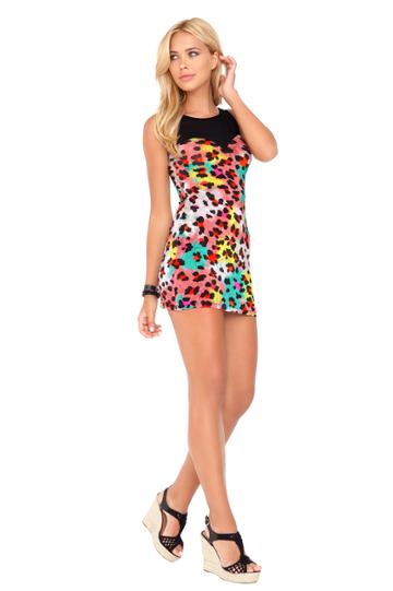 Luli Fama - Salty Skin Mesh Sweetheart Body Con Dress In Multicolor (l459997)