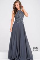 Jovani - Halter Neck Chiffon Prom Dress Jvn33700