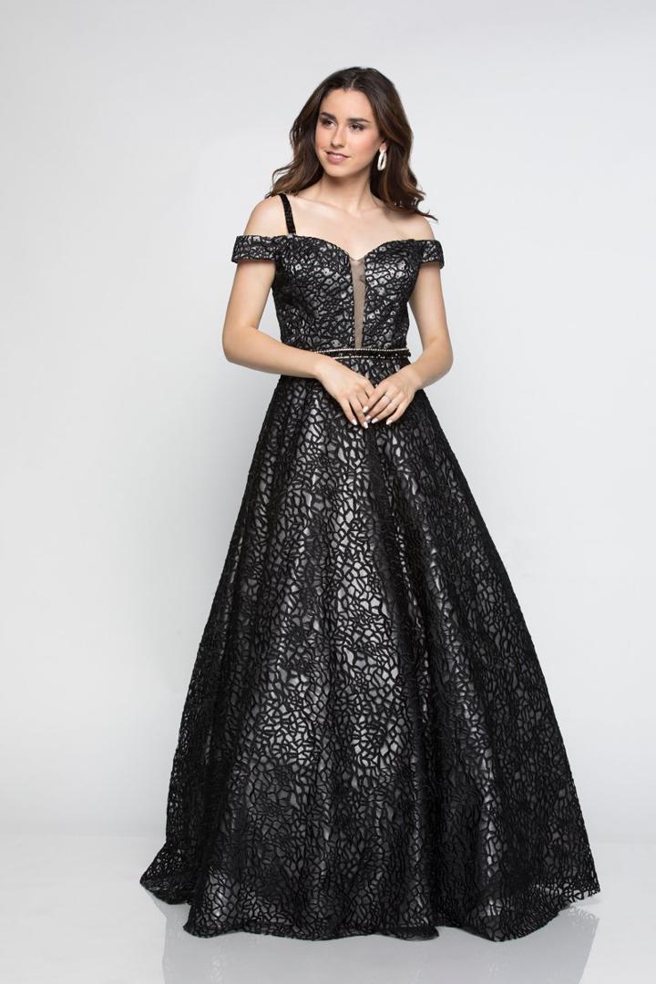 Milano Formals - E2329 Embellished Off-shoulder Ballgown