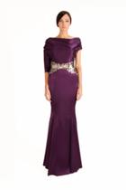 Beside Couture By Gemy - Cpf12 3275 Applique Bateau Sheath Dress