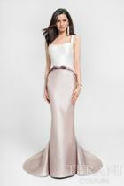 Terani Evening - Two-toned Svelte Mermaid Gown With Bow Detail 1711e3161