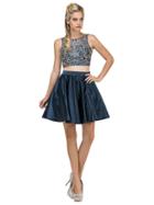 Dancing Queen - Bejeweled Sleeveless Two-piece Homecoming Dress