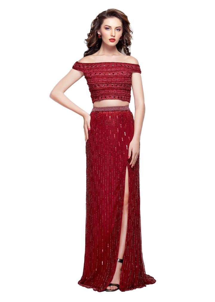 Primavera Couture - 3020 Two Piece Bedazzled Sheath Dress