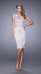 La Femme - 21619 Stretch Satin Cocktail Dress
