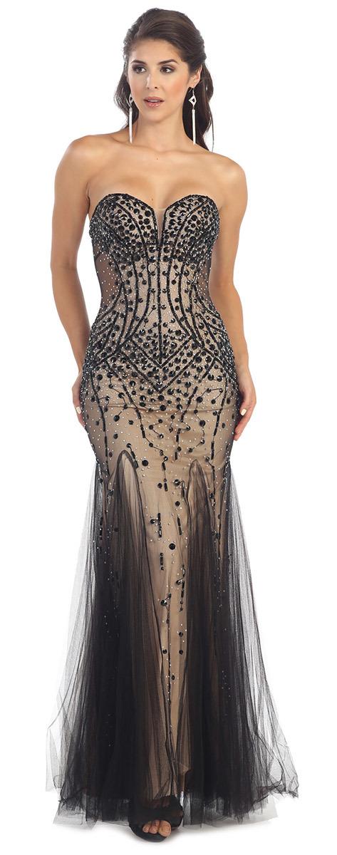 May Queen - Rq7190 Embellished Sweetheart Trumpet Dress