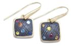 Nina Nguyen Jewelry - Petite Square Gold & Oxidized Earrings