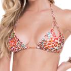 Luli Fama - Reversible Zig Zag Knotted Cut Out Triangle Top In Multicolor (l524206)