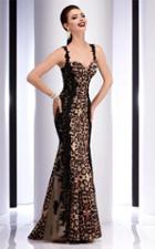 Clarisse - 2707 Animal Printed Lace Trumpet Gown