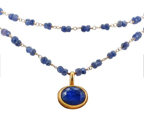Lori Kaplan Jewelry - Tanzanite Pendant Necklace 264558089