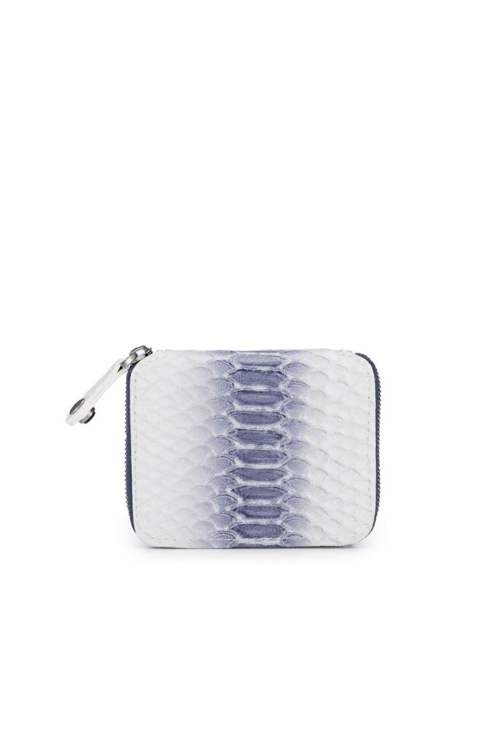 August Handbags - The Small Cayman In Sky Ombre Snake
