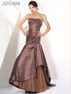 Jovani - Stunning Beaded Trumpet Long Dress 386