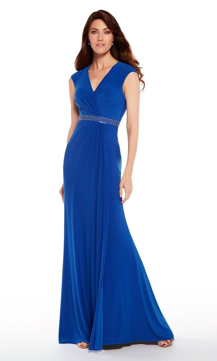 Alyce Paris - 27265 Ruched V-neck Embellished Sheath Dress