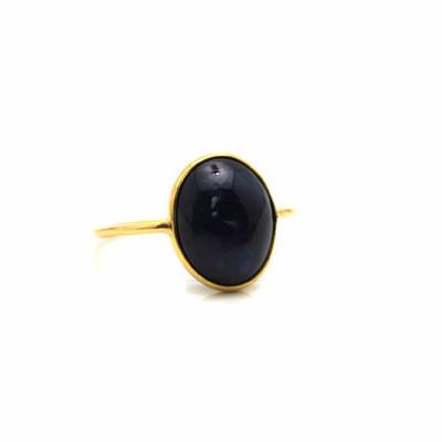 Tresor Collection - Blue Sapphire Ring Oval In 18k Yellow Gold