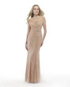 Morrell Maxie - 15854 Cap Sleeve Intricate Beaded Evening Gown