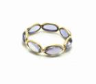 Tresor Collection - Iolite Smooth Oval Ring In 18k Yellow Gold