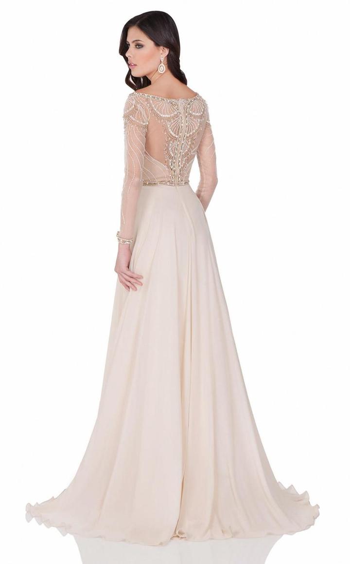 Terani Couture - Delicate Scallop Motif A-line Gown 1621m1715