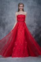 Nina Canacci - 2163 Majestic Strapless Floral Evening Gown
