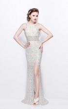 Primavera Couture - Embellished Halter Neck Long Sheath Dress 1891