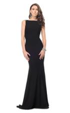 Marsoni By Colors - M140 Jeweled Bateau Trumpet Dress