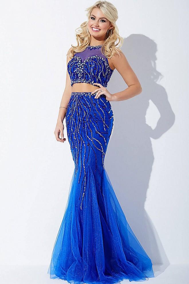 Jovani - Two-piece Embellished Dress Jvn33698