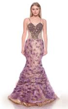 Mnm Couture - Kh073 Beads And Rhinestone Embellished Mermaid Gown