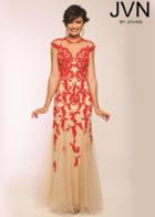 Jovani - Long Lace Mermaid Dress Jvn94001
