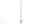 Tresor Collection - 18k Rose Gold Morganite And Diamond Tear Drop Pendant